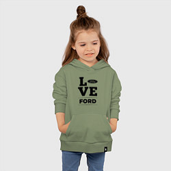 Толстовка детская хлопковая Ford Love Classic, цвет: авокадо — фото 2