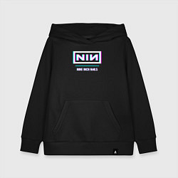 Толстовка детская хлопковая Nine Inch Nails Glitch Rock, цвет: черный