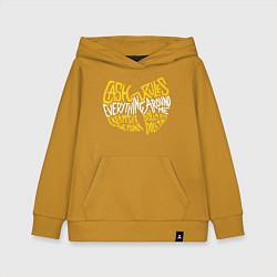 Толстовка детская хлопковая CREAM Wu-Tang, цвет: горчичный