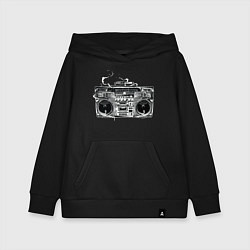Толстовка детская хлопковая Wu-Tang Boombox, цвет: черный