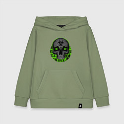Толстовка детская хлопковая SKULL TOXIC, цвет: авокадо