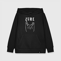 Толстовка детская хлопковая The Cure рок кот, цвет: черный