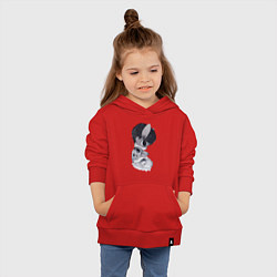 Толстовка детская хлопковая Фурри с кроликом, цвет: красный — фото 2