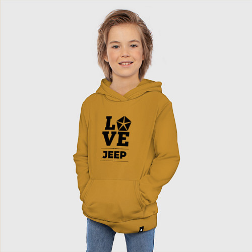 Детская толстовка-худи Jeep Love Classic / Горчичный – фото 3