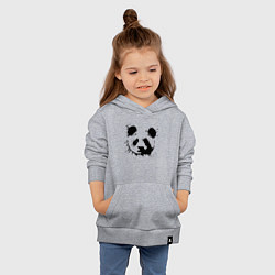 Толстовка детская хлопковая Прикольный панда - клякса, цвет: меланж — фото 2