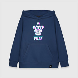Толстовка детская хлопковая FNAF в стиле glitch и баги графики, цвет: тёмно-синий