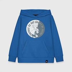 Толстовка детская хлопковая Фермер днем, Геймер ночью, цвет: синий