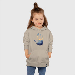 Толстовка детская хлопковая Отпечаток ладони Кратоса, цвет: миндальный — фото 2