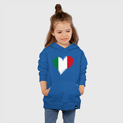 Толстовка детская хлопковая Сердце - Италия, цвет: синий — фото 2