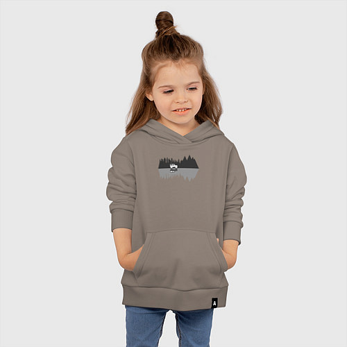 Детская толстовка-худи Едь в горы / Утренний латте – фото 4