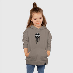 Толстовка детская хлопковая Volkswagen - art logo, цвет: утренний латте — фото 2