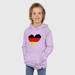 Толстовка детская хлопковая Сердце - Германия, цвет: лаванда — фото 2