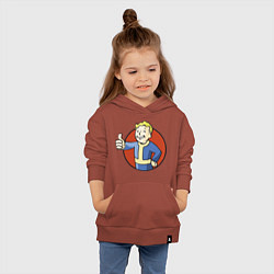 Толстовка детская хлопковая Vault boy like, цвет: кирпичный — фото 2