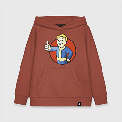 Толстовка детская хлопковая Vault boy like, цвет: кирпичный