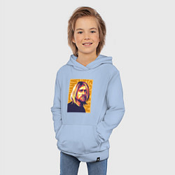 Толстовка детская хлопковая Nirvana - Cobain, цвет: мягкое небо — фото 2