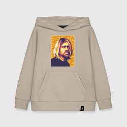 Толстовка детская хлопковая Nirvana - Cobain, цвет: миндальный