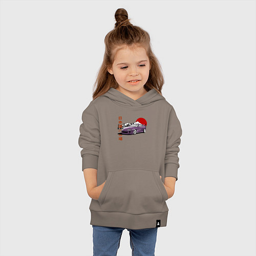 Детская толстовка-худи Toyota Supra A80 Mk4 Japan Legend / Утренний латте – фото 4