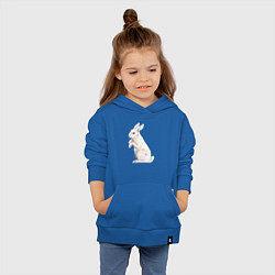 Толстовка детская хлопковая Белый милый кролик, цвет: синий — фото 2