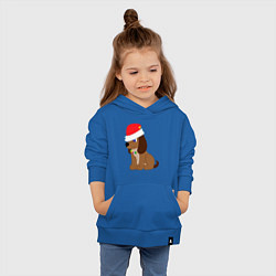 Толстовка детская хлопковая Праздничный пёсик, цвет: синий — фото 2