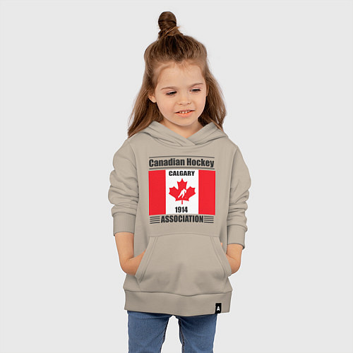 Детская толстовка-худи Федерация хоккея Канады / Миндальный – фото 4