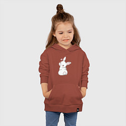 Толстовка детская хлопковая Милая зайка, цвет: кирпичный — фото 2