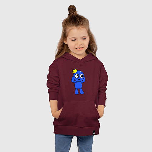 Детская толстовка-худи Rainbow Friends / Меланж-бордовый – фото 4