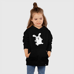 Толстовка детская хлопковая Happy Bunny, цвет: черный — фото 2