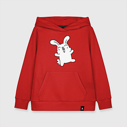 Толстовка детская хлопковая Happy Bunny, цвет: красный
