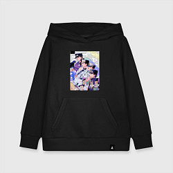 Толстовка детская хлопковая Этапы жизни Джотаро- JoJO, цвет: черный