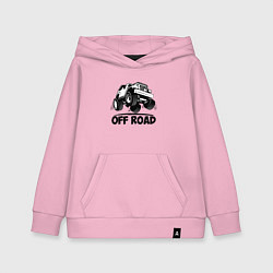 Толстовка детская хлопковая Off road - Jeep Chrysler, цвет: светло-розовый