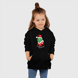 Толстовка детская хлопковая Merry Christmas, Santa Claus Grinch, цвет: черный — фото 2