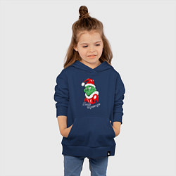 Толстовка детская хлопковая Merry Christmas, Santa Claus Grinch, цвет: тёмно-синий — фото 2