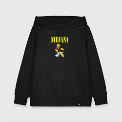 Толстовка детская хлопковая Гомер Nirvana, цвет: черный