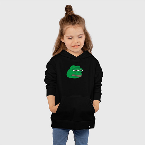 Детская толстовка-худи Лягушонок Пепе-Frog Pepe / Черный – фото 4