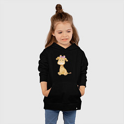 Толстовка детская хлопковая Милый жирафик с бантиком, цвет: черный — фото 2