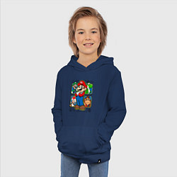 Толстовка детская хлопковая Супер Марио, цвет: тёмно-синий — фото 2
