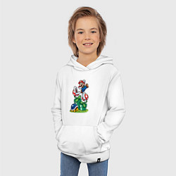 Толстовка детская хлопковая Ретро Марио, цвет: белый — фото 2