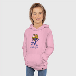 Толстовка детская хлопковая Barcelona - Spain - goalkeeper, цвет: светло-розовый — фото 2
