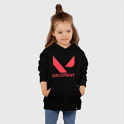 Толстовка детская хлопковая Valorant - logo, цвет: черный — фото 2