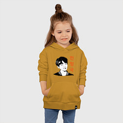 Толстовка детская хлопковая Чон Джон Гук, цвет: горчичный — фото 2