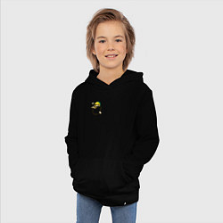 Толстовка детская хлопковая Линк в кармане с флейтой, цвет: черный — фото 2