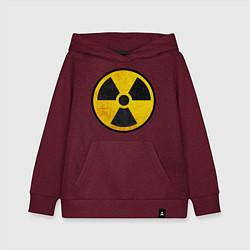 Толстовка детская хлопковая Atomic Nuclear, цвет: меланж-бордовый