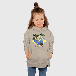 Толстовка детская хлопковая Vault GYM - for true survivors, цвет: миндальный — фото 2