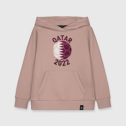 Толстовка детская хлопковая Qatar - 2022, цвет: пыльно-розовый