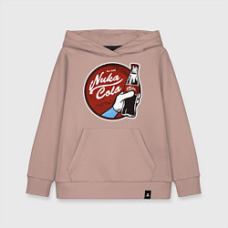 Толстовка детская хлопковая Nuka cola sticker, цвет: пыльно-розовый