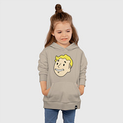 Толстовка детская хлопковая Vault boy head, цвет: миндальный — фото 2