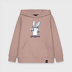 Толстовка детская хлопковая Gym bunny, цвет: пыльно-розовый