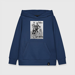 Толстовка детская хлопковая Молодые музыканты на пляже, цвет: тёмно-синий