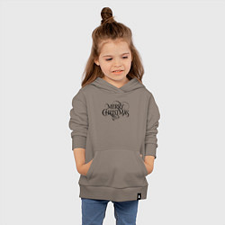 Толстовка детская хлопковая Merry Christmas happy, цвет: утренний латте — фото 2