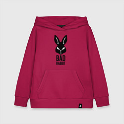 Толстовка детская хлопковая Bad rabbit, цвет: маджента